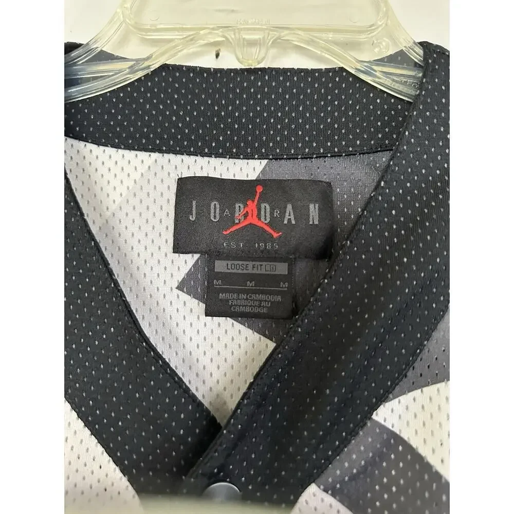 Air Jordan Essentials Snap Button Jersey Top FB7338-200 Mens Size M NWOT